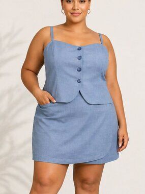 Good American Set 3XL Cami Top  & Size 20 Skort - Retail $278  NWT